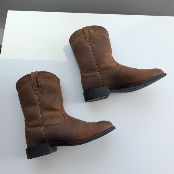 Ariat Men’s Heritage Roper Round Toe Western Boot - 9 Wide (EE) - Brown - Picture 4 of 8